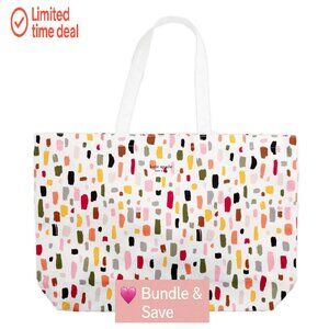 Large Canvas Tote Bag with Pocket, Heavy-Duty Work & Beach Bag